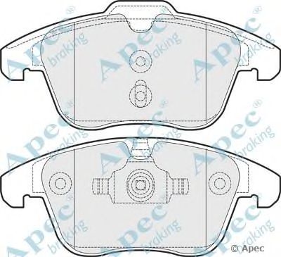APEC BRAKING pad1503 -  Комплект тормозных колодок, дисковый тормоз